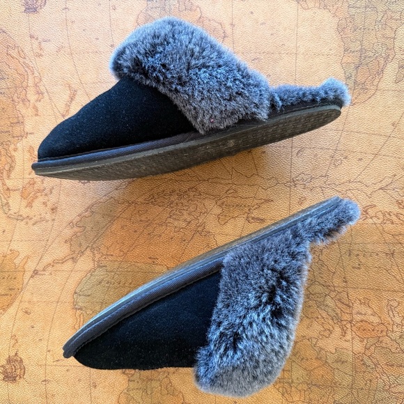 Elegant Black Fuzzy Slippers for Women - Picture 4 of 8